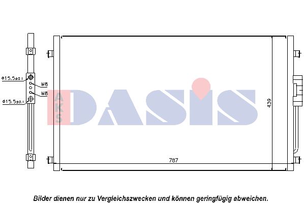 AKS DASIS Конденсатор, кондиционер 522011N